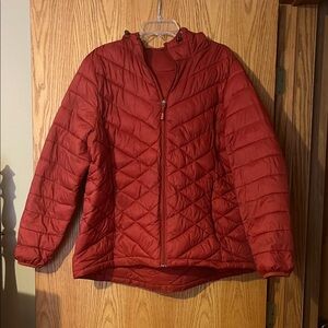Terracotta Quilted Hooded Jacket - Women's Lightweight Coat